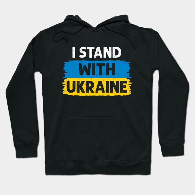 I Stand With Ukraine With Ukrainian Flag Hoodie by Julorzo